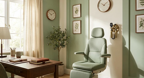 Ophthalmology clinic consultation room